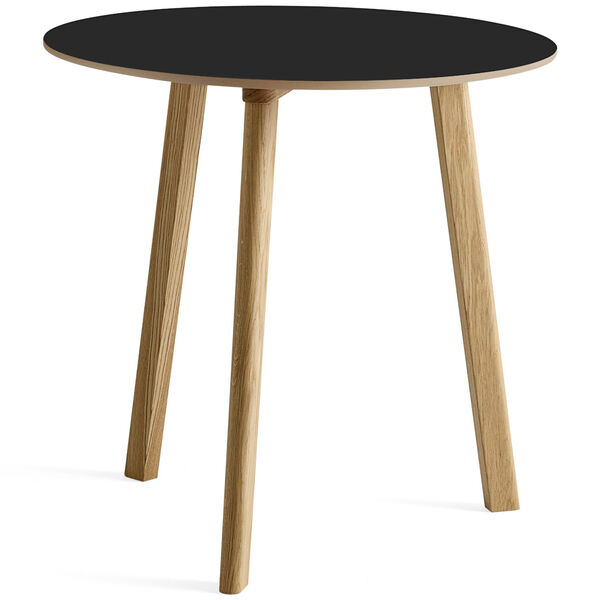 CPH Deux 220 2.0 Bord Ø75 cm Svart / Vattenbaserad Lackad Ek