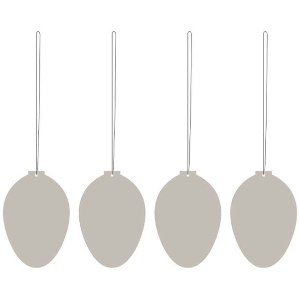 Egg Påskedekorasjon Rustfritt Stål 4-pk Sand