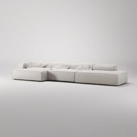 Grand 5-Personers Sofa åben ende Højre Moon White