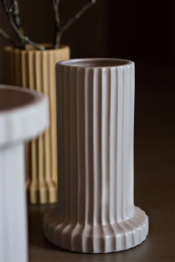 Stripe Vase Sandy Mole