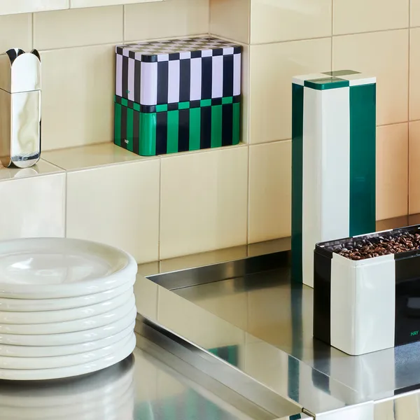 Tin Container Small Green/Dark Blue