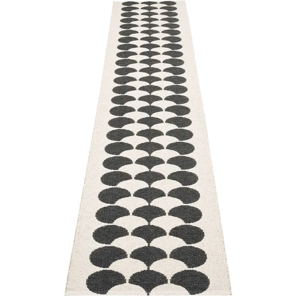 Poppy Teppe Sort/Vanilla 70x350 cm
