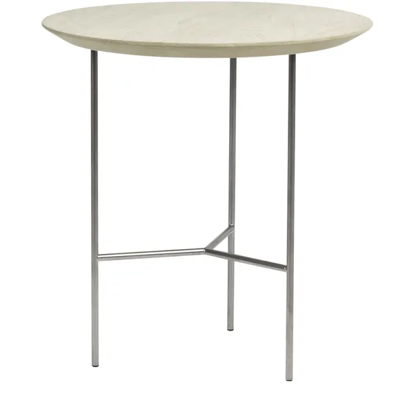 Tribeca Sivupöytä Saippuoitu Tammi / Satiinikromattu Teräs 47 cm