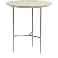 Tribeca Sivupöytä Saippuoitu Tammi / Satiinikromattu Teräs 47 cm