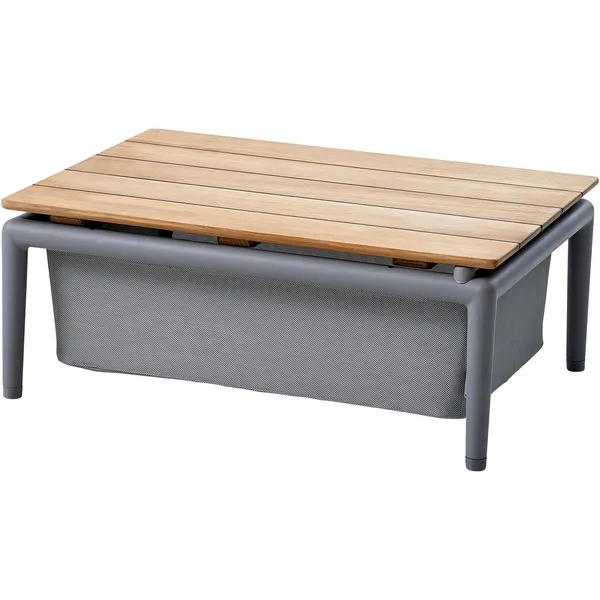 Conic Box Bord 74x52 cm Light Grey/TexTeak Bordskive
