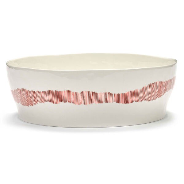 Feast Salad Bowl 285 cm White / Red