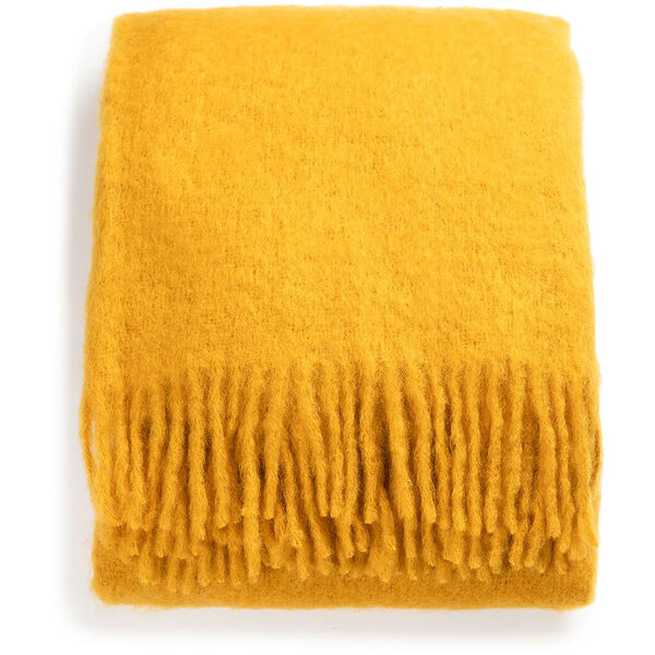Mohair Pledd 130x170 cm Mustard