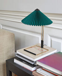 Matin Bordlampe 300 mm Poleret Messing / Forest Green