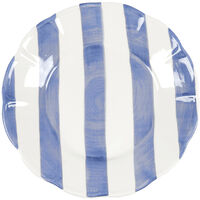Stripe Assiett 22 cm Blå