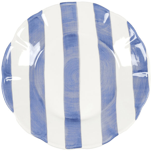 Stripe Sidetallerken 22 cm Blå