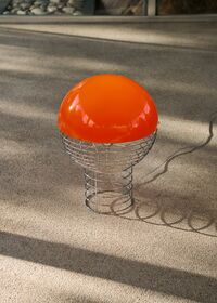 Wire Bordslampa 30 cm Krom / Orange