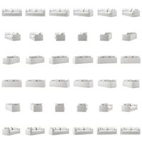 Le Grand Air 3-Seter Sofa Bomull Hvit