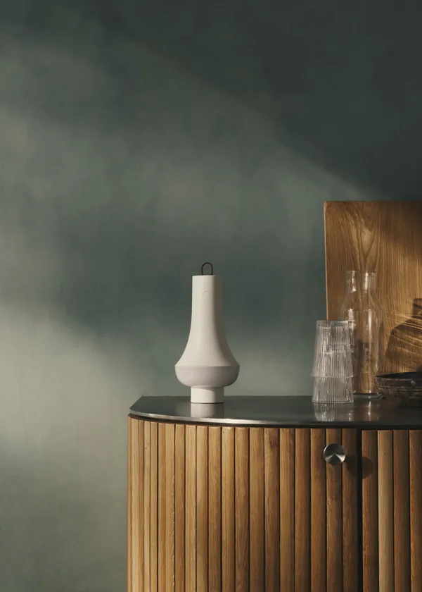 Tomoshi Bordlampe Bærbar Hvit