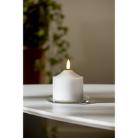 Flamme LED Bloklys Hvidt 95 cm