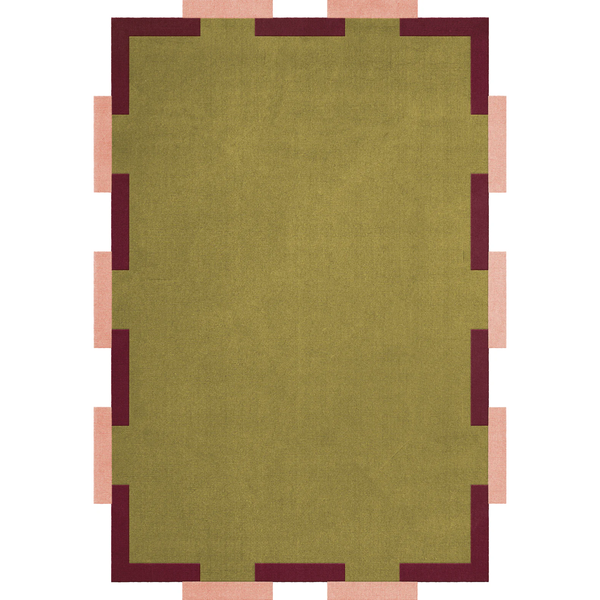 Teklan Fregio Uldgulvtæppe 300x400 cm Olive / Blush