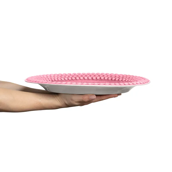 Bubbles Ovalt Fat 35 cm Rosa