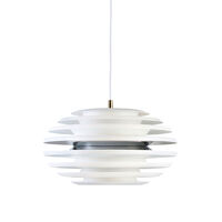 Ellipse Loftslampe Ø50cm Hvid/ Krom