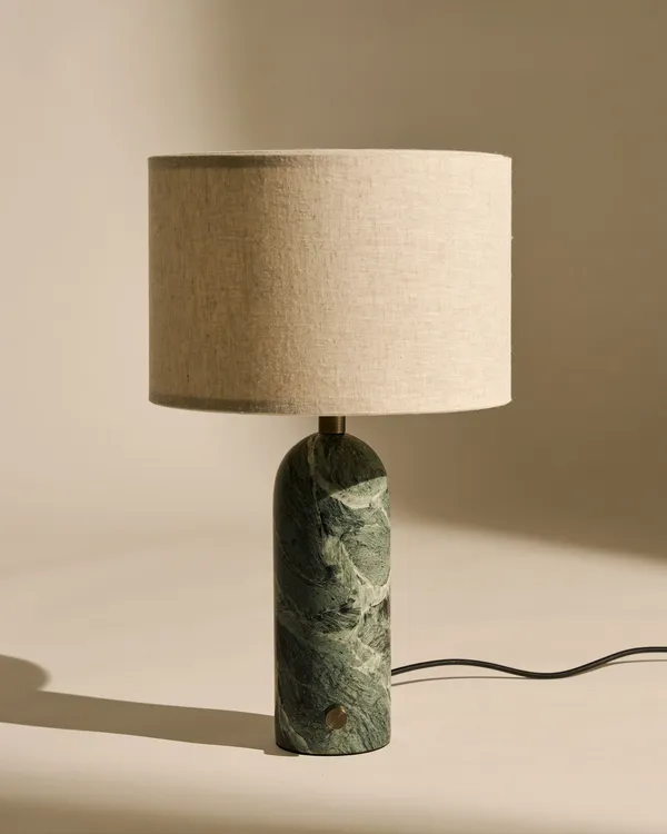 Gravity Table Lamp Small Emerald / Canvas