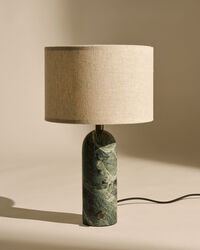 Gravity Table Lamp Small Emerald / Canvas