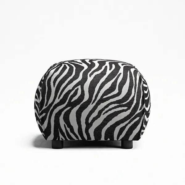 Le Petite Puff Zebra Sort / Hvit
