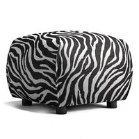 Le Petite Puff Zebra Sort / Hvit