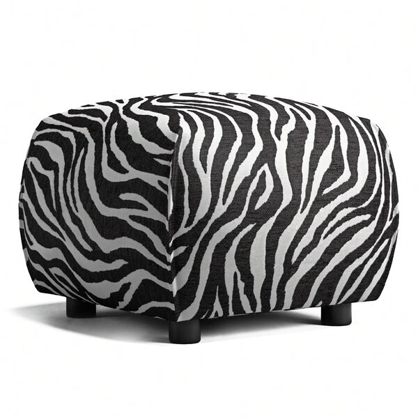 Le Petite Puff Zebra Sort / Hvit