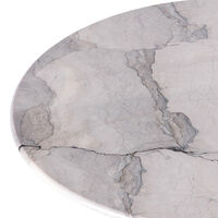 Hexagon Spisebord Ø90 cm Albanian Grey Marmor