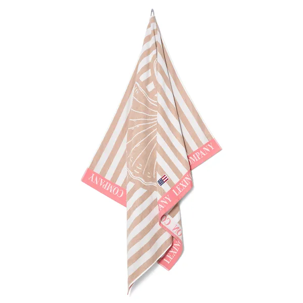Strandhåndkle Rosa / Beige