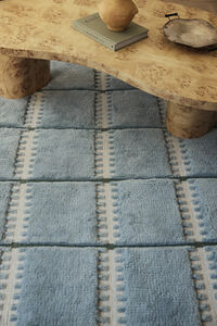 Lilly Uldgulvtæppe 180x270 cm Blåt