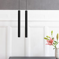 Chimes Tall Ceiling Lamp Black