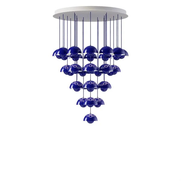 Flowerpot VP10 Lysekrone 31 Stk Ø89 Dark Plum