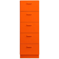 Relief Kommode Høj med Fodstykke Orange