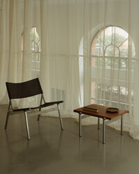 Union Lænestol Aluminium / Sandstone Linen