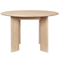 Bevel Bord Ø117 cm White Oiled Beech