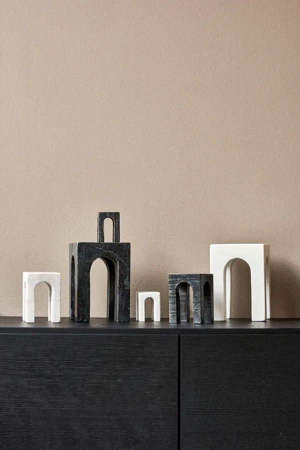 Arkis Bookend Bokstöd 3 Delar Vit