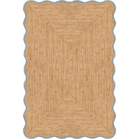 Scallop Juuttimatto 250x350 cm Misty Blue