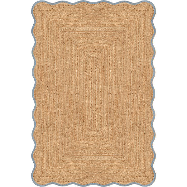 Scallop Juuttimatto 250x350 cm Misty Blue
