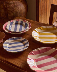 Stripe Tallerken 28 cm Gul