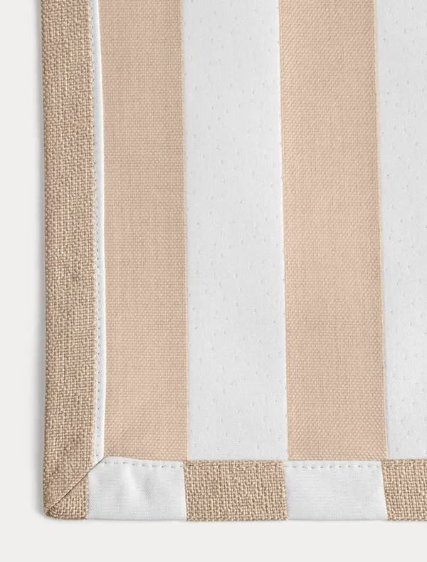 Wide Stripe Lasinaluset 10x10 cm 4-pakkaus Beige
