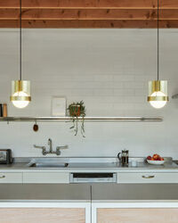 Loop Single Ceiling Lamp with Sphere IV Gold