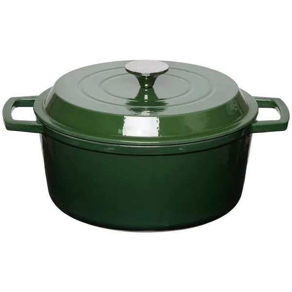 Støpejernsgryte 5 L Glossy Green