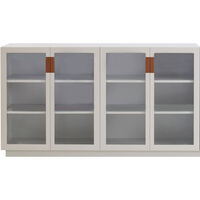 Frame 160 Medium Vitrinskåp Med Glasdörrar Dark Sand / Konjak