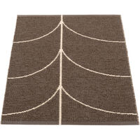 Leif Muovimatto Dark Brown / Cream 70x180 cm