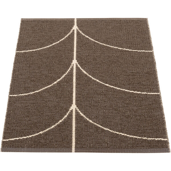 Leif Muovimatto Dark Brown / Cream 70x90 cm