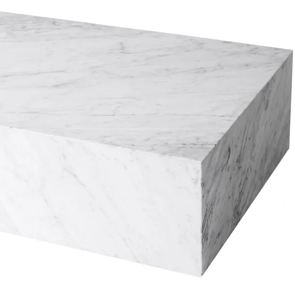 Plinth Low Sofabord 100x60 cm Carrara Marmor
