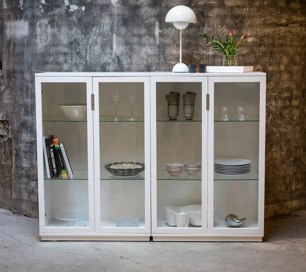 Aoko Skab Hvidt Glass Doors
