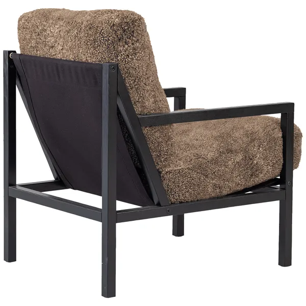 Seventy Five Wood Lenestol Svart Eik / Saueskinn Sahara