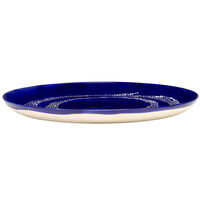Feast Plate 265 cm Dark Blue / White Dotted