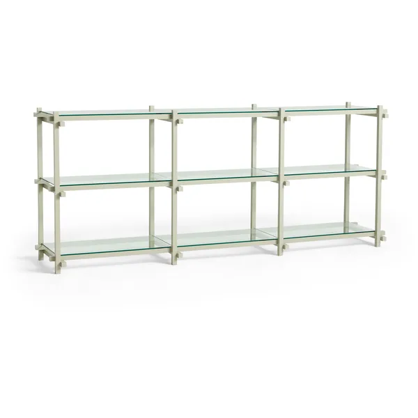 Woody Hyllykkö 2.0 Low Smokey Grey Beech / Clear Glass