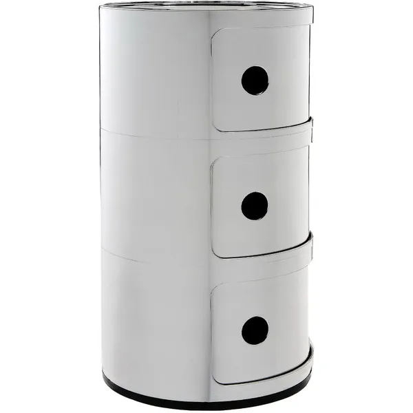 Componibili Metal Oppbevaring med 3 Rom Krom